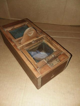 Wooden Pine Bee Lining Or Hunting Box Apiary Beekeeping With Glass Window. 2