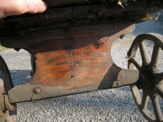 Historic 1915 Janesville Products Company Antique Childs Coaster Wagon Cart Toy