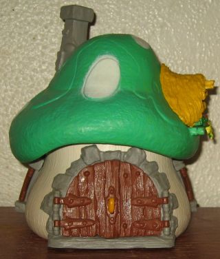 Smurfs - Very Rare - Large Smurf House With Green Roof