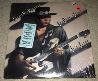 Stevie Ray Vaughn And Double Trouble - Texas Flood - Vinyl Lp Album - Vg,  Shrink