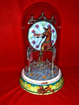 Vintage Scooby Doo Porcelain Spinning Crystal Ball Under Globe Clock 10/7 ❤️sj3j