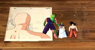 Dragon Ball Gt Dbz Production Cel Cell Celluloid Douga Sketch Oversize Goku Tien