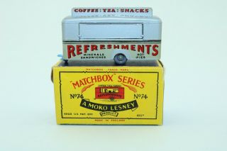 Matchbox Lesney No 74a Mobile Canteen - Made In England - Boxed