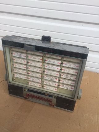 Vintage Rockola Jukebox 506 507 Tri - Vue Wallbox Model 507 Rock Ola Controller