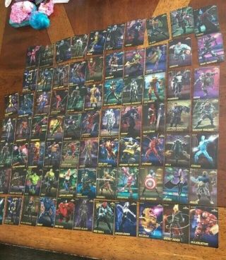 Marvel Contest Of Champions Arcade Game Cards Dave Busters Full Set Mixed - Foil