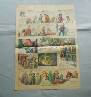 4 1935 Flash Gordon Color Detroit Times Comic Weekly - Alex Raymond
