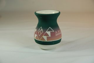 Native American Sioux Indian Pottery Vase Signed Little Thunder
