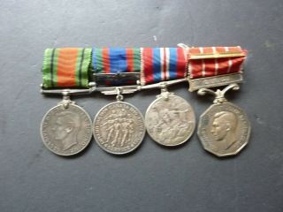 Sgt H.  M.  Millar Canadian Wwii Four Medal Group