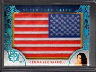 Gemma Lee Farrell 1/1 2019 Benchwarmer 25 Years Flag Patch Bb5