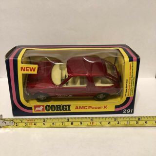 Vintage 1976 Corgi 1:43 Scale Diecast Amc Pacer X 291 Toy Car 1/43
