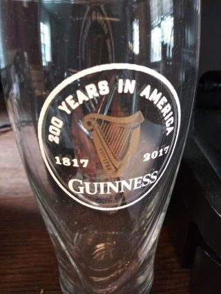 Guinness 18 Glasses 200 Years In America 20oz Gravity Beer Pint Glasses
