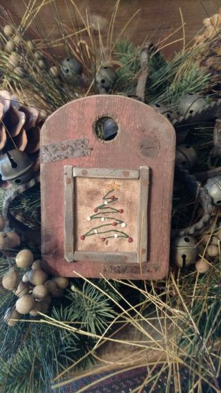 Early Inspired Primitive Handstitched Christmas Tree Sampler