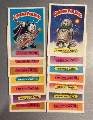 1986 Garbage Pail Kids Giant 5x7 • 43 Large Cards • Nasty Nick