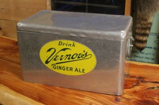 Vintage Vernor’s Ginger Ale Aluminum Cooler