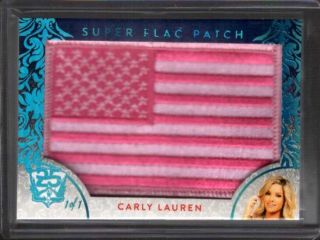 Carly Lauren 1/1 2019 Benchwarmer 25 Years Flag Patch Bb5