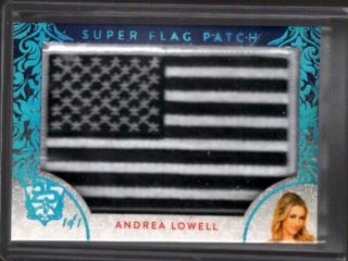 Andrea Lowell 1/1 2019 Benchwarmer 25 Years Flag Patch Bb5