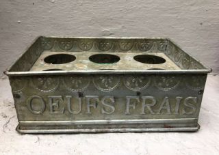 Vintage French Country Farmhouse Metal Egg Holder