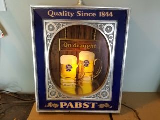 Vintage Pabst Beer Light Up Advertising Sign
