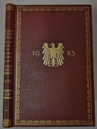Rare 1925 German Army Officer Rank List Book - Rangliste Des Reichsheeres