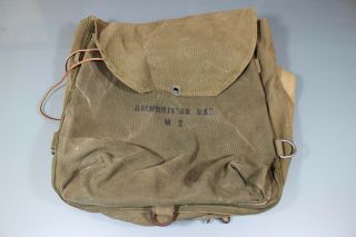 Us Ww2 Hard To Find Named M2 Ammunition Bag Pack Pouch W/ Straps.