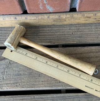 Vintage Rawhide Leather Rolled Mallet Hammer 2oz Jewelers Hammer
