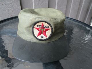 Vintage Texaco Gas Station Attendant Hat Cap With Visor Size 6 7/8