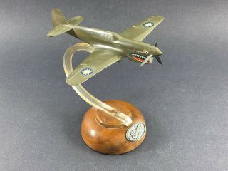 Wwii Curtiss P - 40 Airplane Model Avg Flying Tigers Factory Presentation Plane