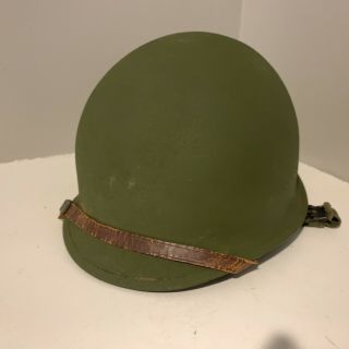 Ww2 Us Army M1 Helmet Textured Rear Seam Swivel Bale With Westinghouse Liner