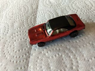 1967 Mattel Hot Wheels Custom Camaro,  Us Redline,  Red,  White Interior