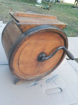 Antique Primitive Wood Butter Churn Beautifully Crafted