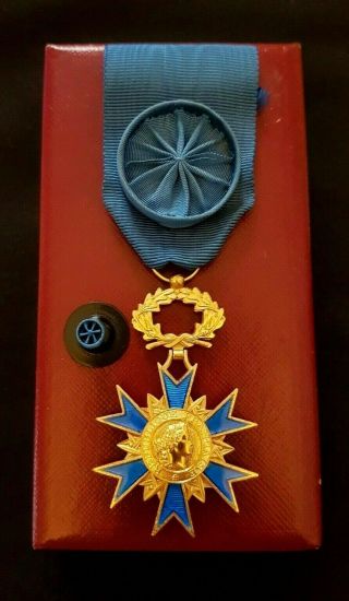 French National Order Of Merit Officer Silver And Gold Hallmark In Case