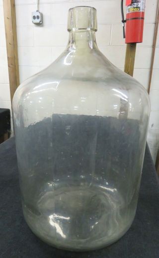 Vintage Large Glass Water Jug Bottle 26 Inch