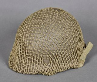 Ww2 Kw Era Us Army M1 Helmet Swivel Bale Front Seam With Liner And Net