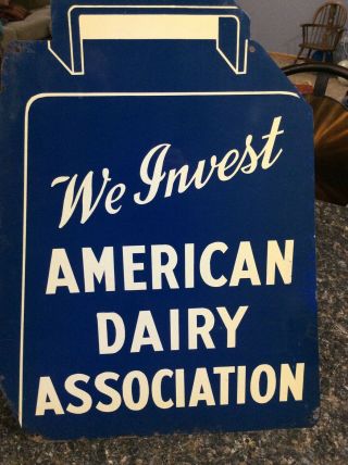 Vintage We Invest American Dairy Association Metal Sign One