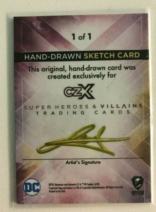 Cryptozoic DC CZX Heroes and Villains 1/1 Sketch Shazam 2