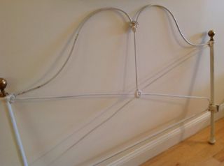 Antique White Wrought Iron Double Bed