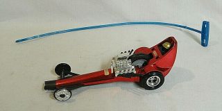 Look Early 1970`s Kenner Ssp Red Chrome Front Engine Dragster With Ripcord