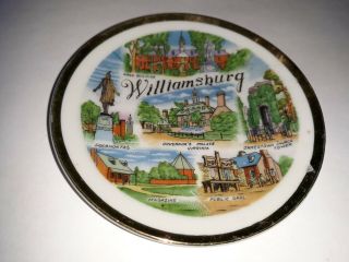 Vintage Mini Williamsburg Virginia Collector Souvenir Wall Plate Landmarks 4 "