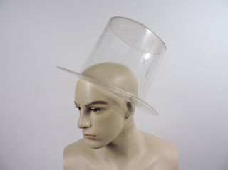 Vintage Crystal Clear Lucite Ice Bucket Top Hat For Display / Use