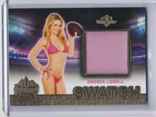 2019 Benchwarmer 40th National Andrea Lowell 1/5 Gold Chicago Bikini Swatch Card