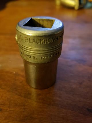 Vintage Blackhawk Lock - On 40119 1/2 " Drive 19/32 " 12pt Socket Usa 1940