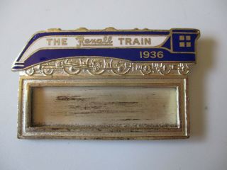 Vintage 1936 Rexall Train Drug Stores Employee Id Name Tag Hat Badge Pin