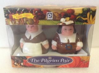 The Pilgrim Pair - Publix Thanksgiving Salt & Pepper Shakers Encore Edition 2001