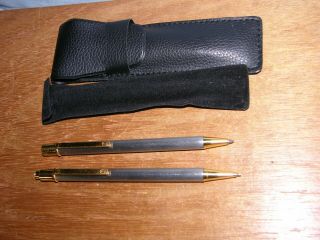 Vintage Cartier Pen & Mechanical Pencil Set With Both Cases
