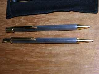 Vintage Cartier Pen & Mechanical Pencil Set with Both Cases 2