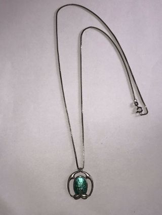 Antique Art Nouveau CHARLES HORNER Silver Enamelled Pendant Necklace Chester HM 2