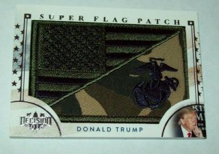 2016 Decision Donald Trump Silver Foil Flag Patch Bench Warmer Card - 7