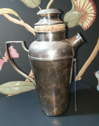 Art Deco Silvered Cocktail Shaker