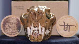 Undertow Tiki Bar Mug Panther Skull By Thor,  Menu,  Coasters