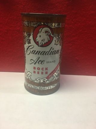 Canadian Ace Bock Flat Top Beer Can With Vanity Lid